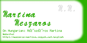 martina meszaros business card